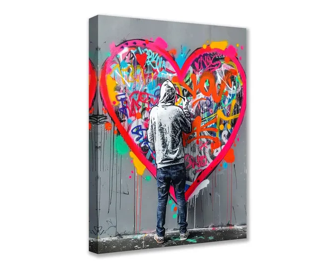 tucocoo-graffiti-heart-leinwandbild-herz-30x40cm-streetart image 1
