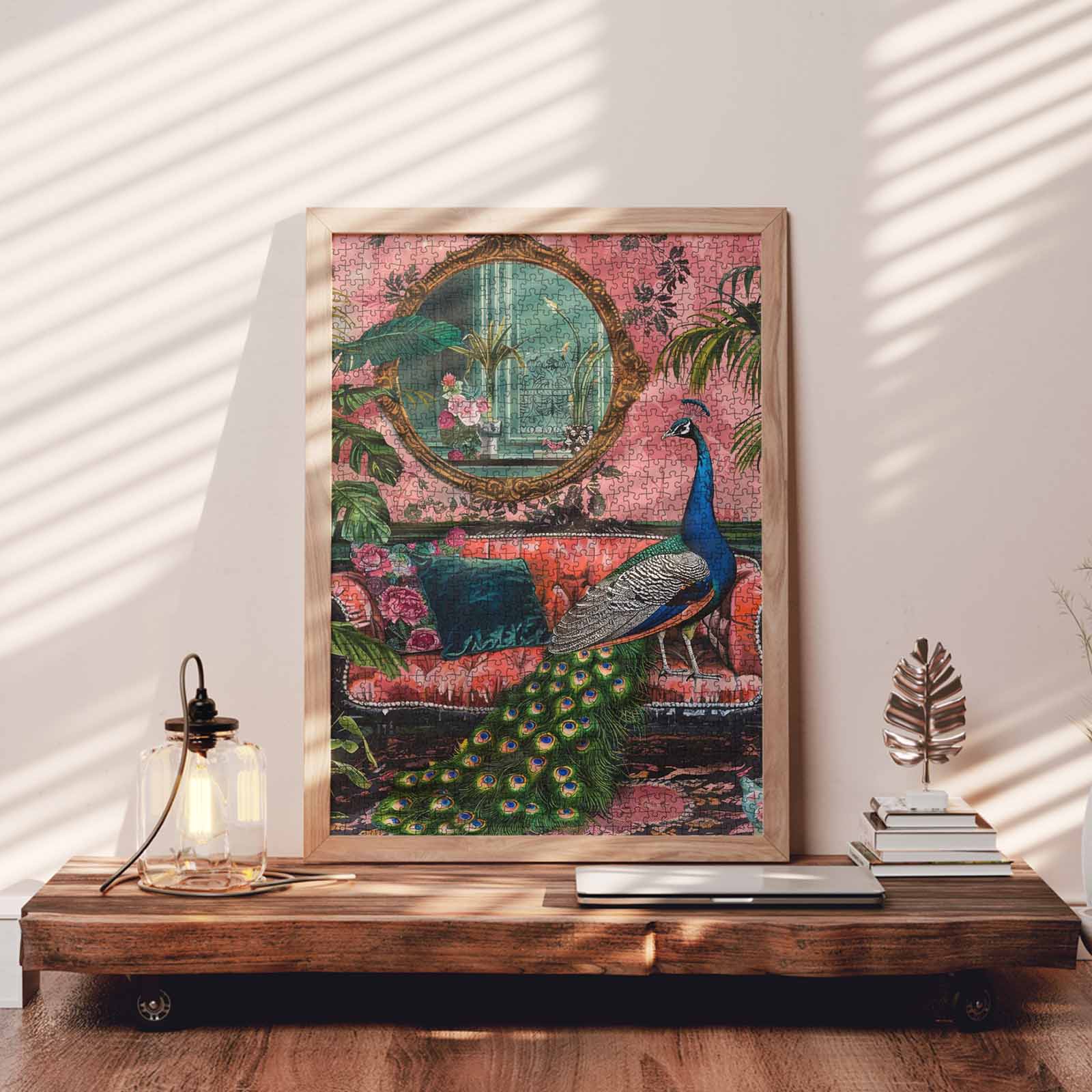 tucocoo-elegant-peacock-puzzle-1000-teile-pfau-sofa image 3