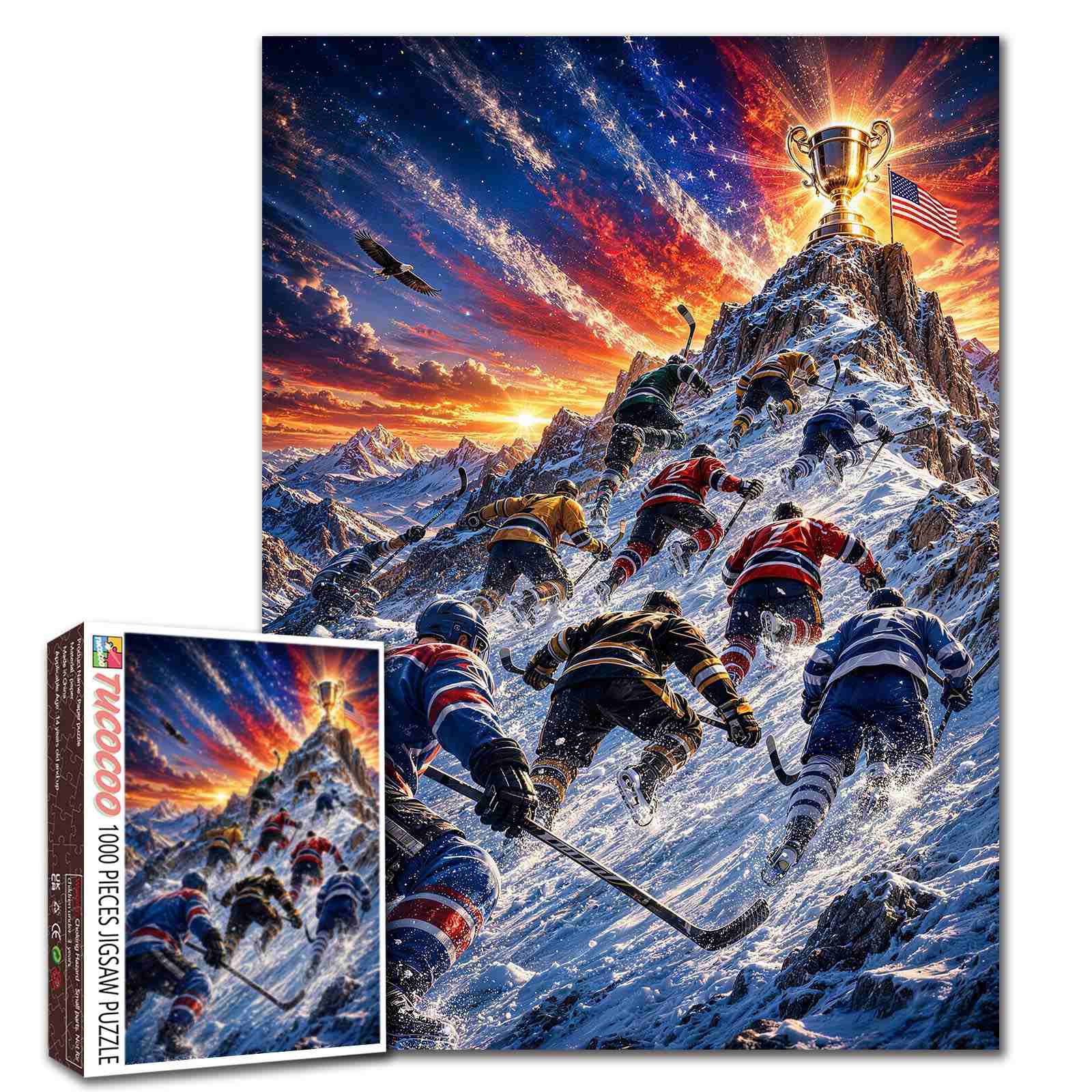 tucocoo-hockey-mountain-challenge-puzzle-1000-teile-eishockey image 1