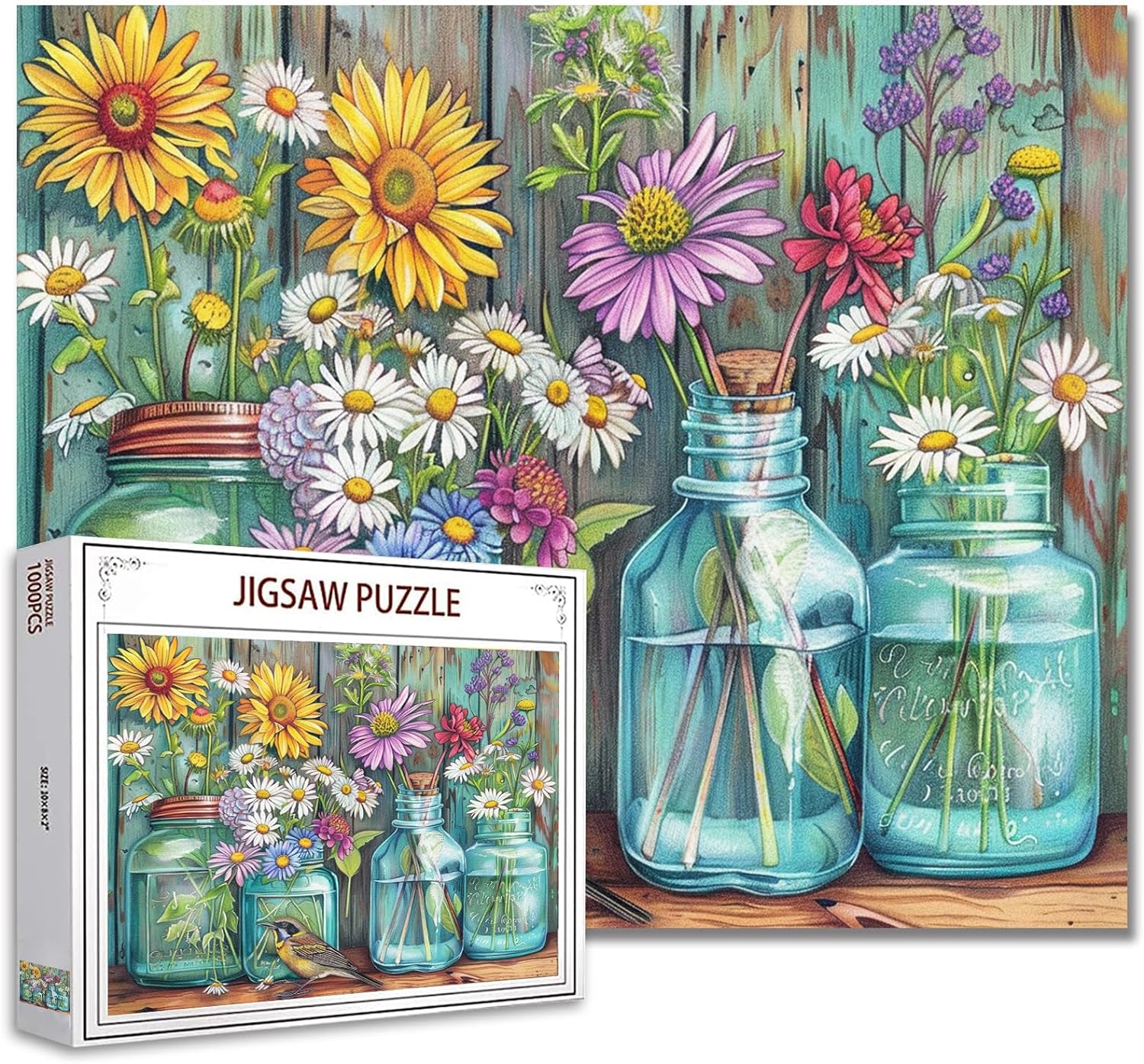 tucocoo-wildflowers-daisies-puzzle-1000-teile-blumen image 1