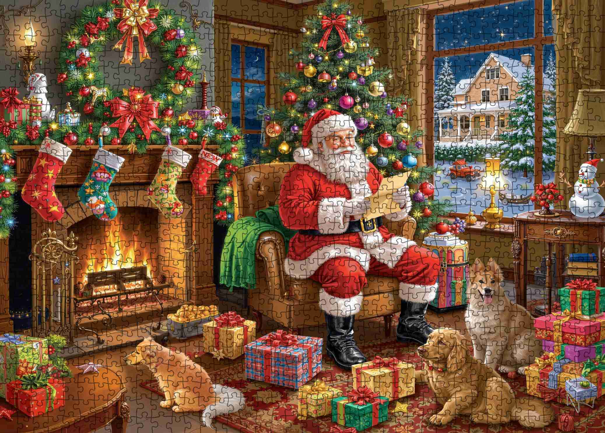 tucocoo-santa-by-fireplace-puzzle-1000-teile-weihnachten image 2