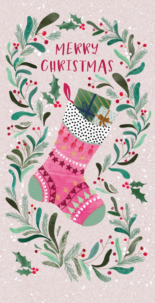 otter-house-stocking-weihnachtskarte-mit-geldtasche image 1