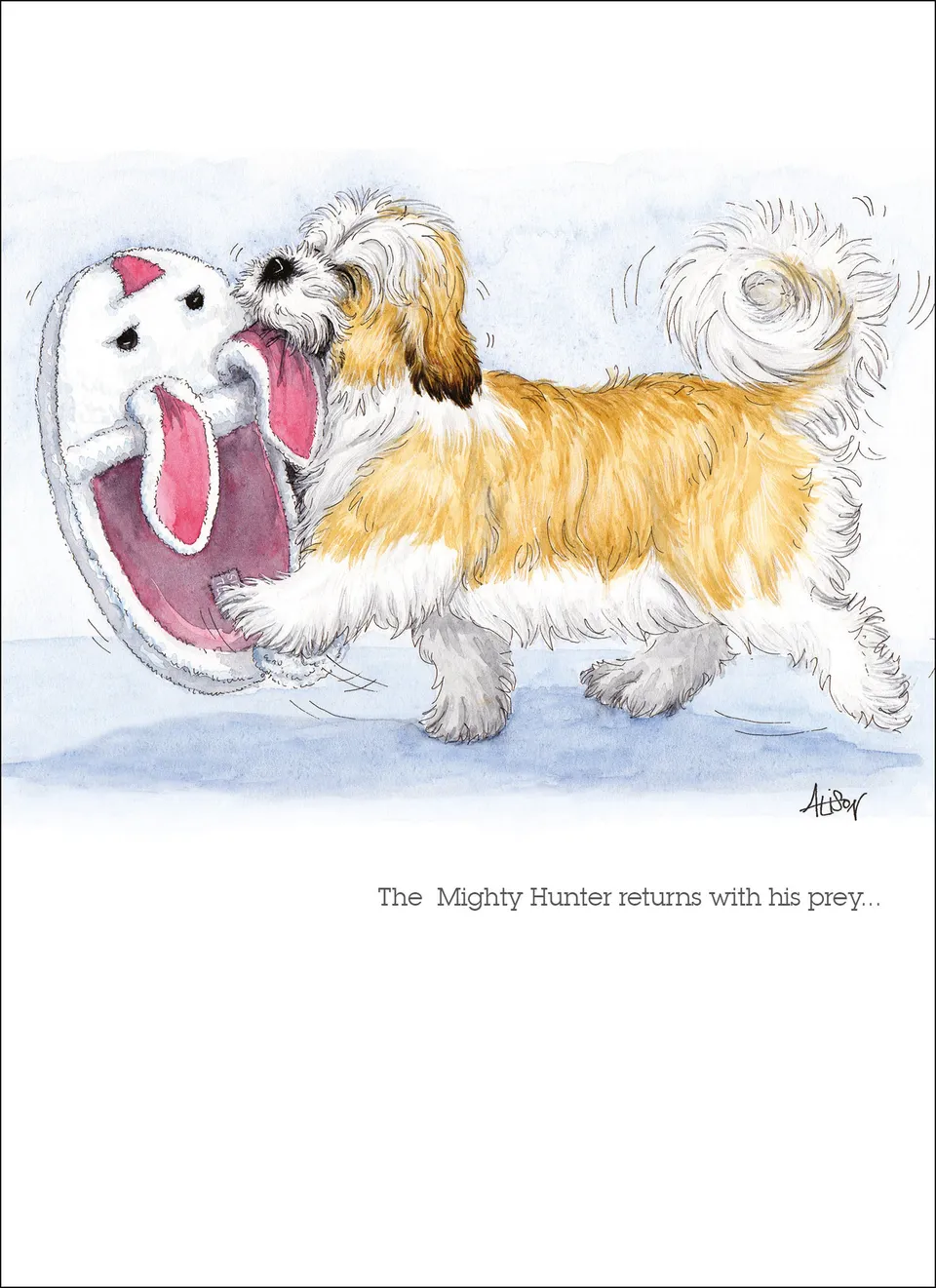 otter-house-alison-s-animals-grusskarte-mighty-hunter-hund image 1