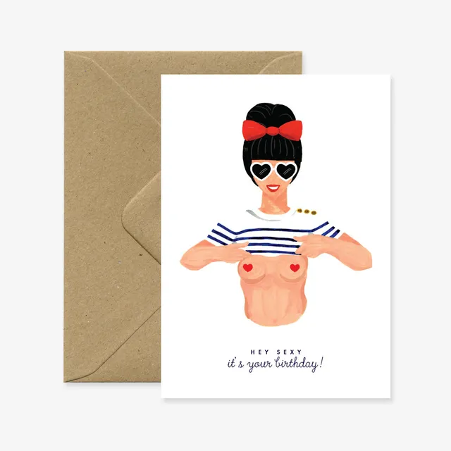 all-the-ways-to-say-hey-sexy-geburtstagskarte-a6-frech image 1