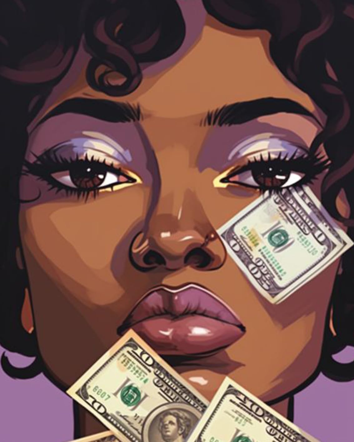 tucocoo-african-american-woman-malen-nach-zahlen-40x50 image 2