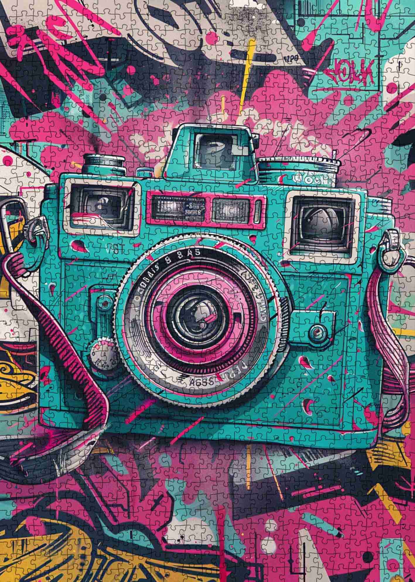 tucocoo-retro-graffiti-camera-puzzle-1000-teile-kamera image 2
