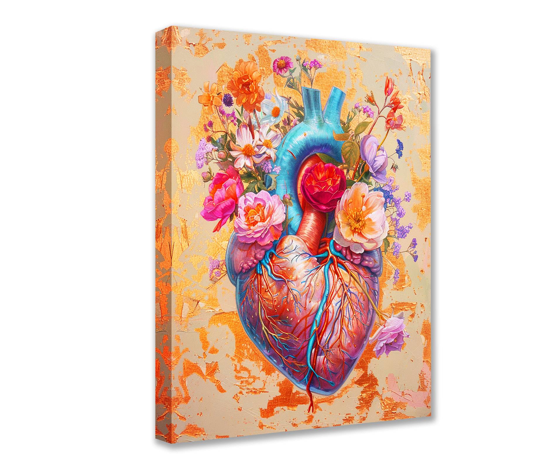 tucocoo-heart-bloom-leinwandbild-30x40-cm-herz-blumen image 1