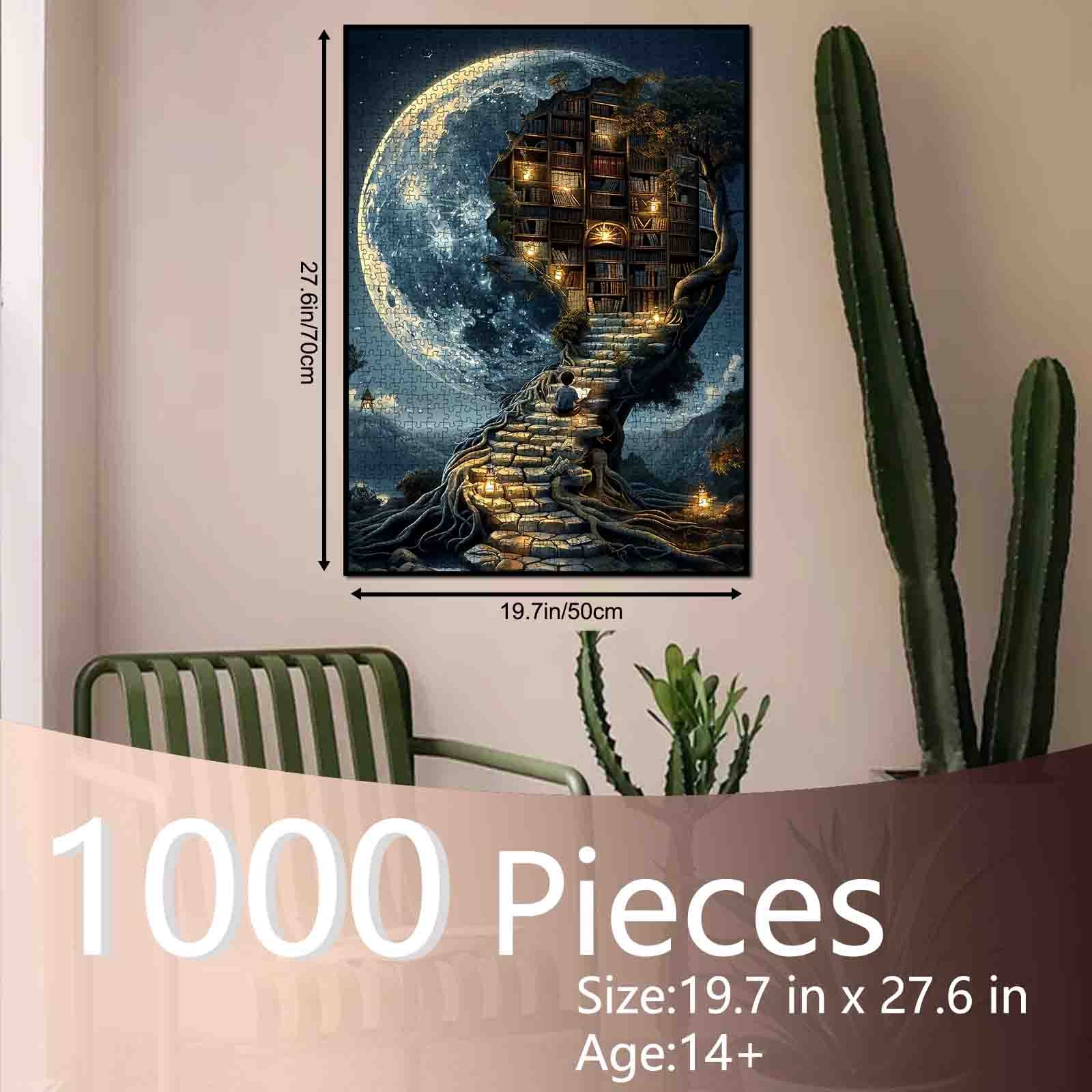 tucocoo-moonlight-magic-library-puzzle-1000-teile-fantasy image 5