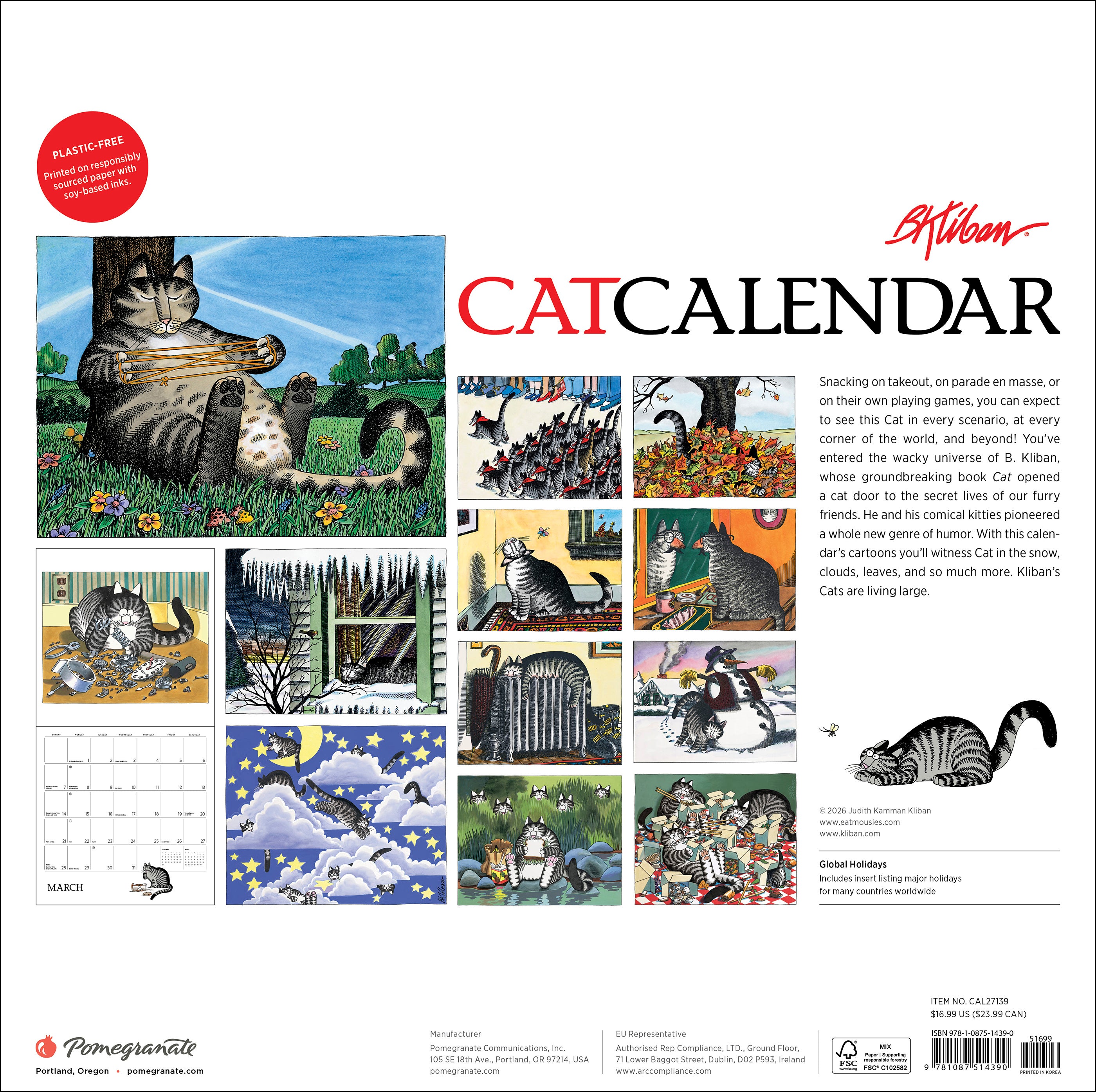 pomegranate-b-kliban-catcalendar-2027-wandkalender-katzen image 8