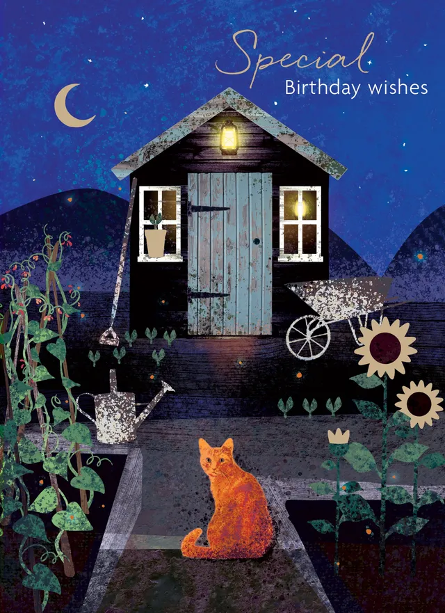 otter-house-midnight-wishes-cat-shed-katze-karte-folie image 1