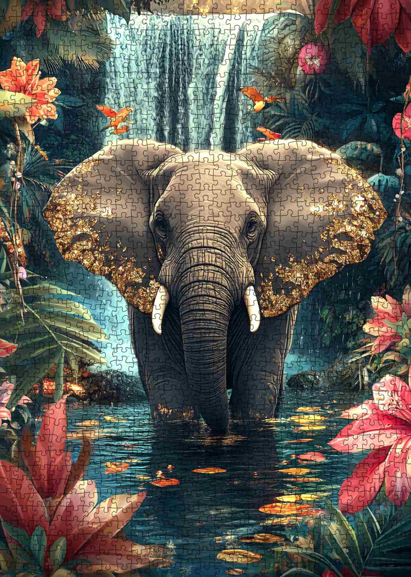tucocoo-golden-eared-elephant-puzzle-1000-teile-natur image 2
