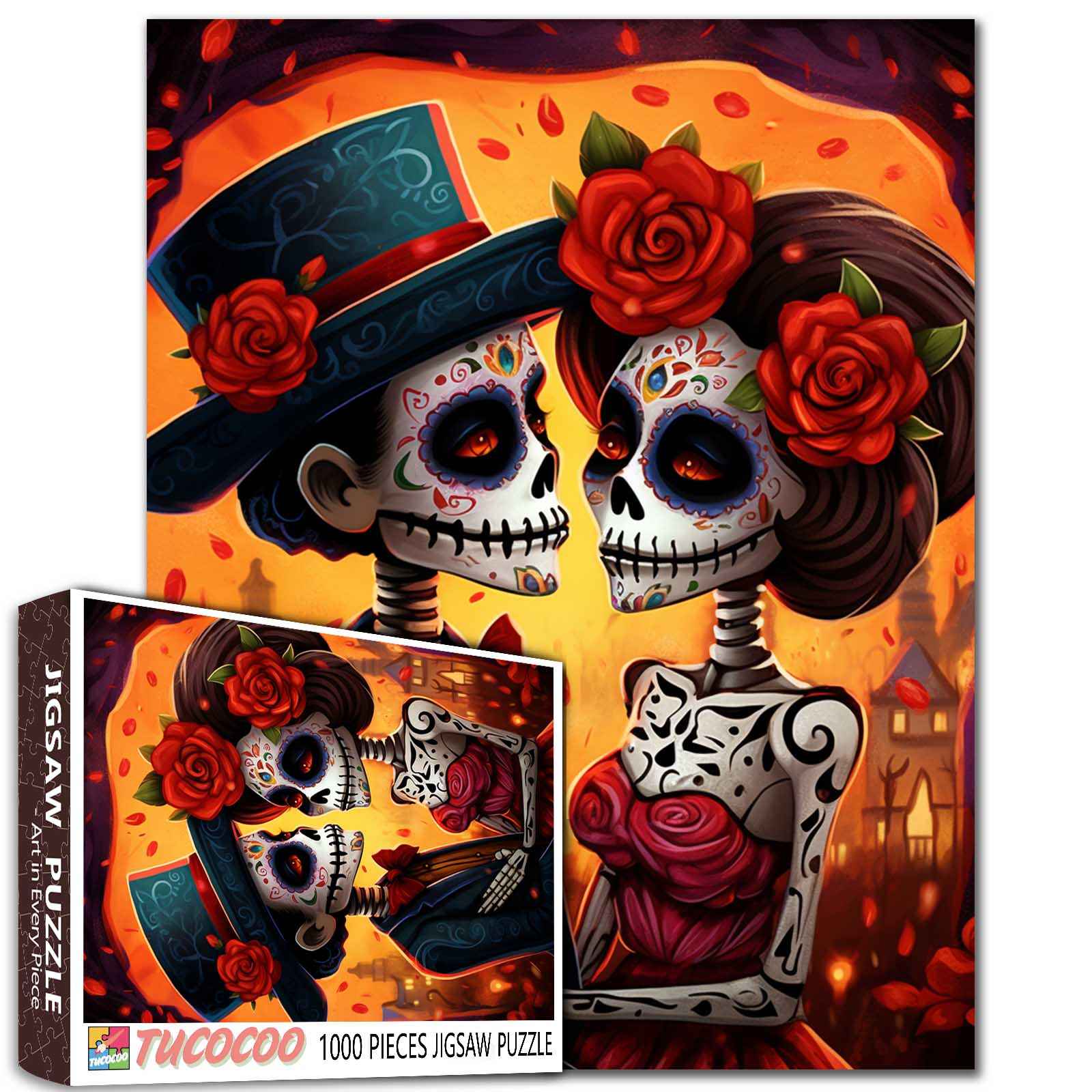 tucocoo-jigsaw-puzzles-romantic-skeleton-couple-puzzle-1000-teile image 1