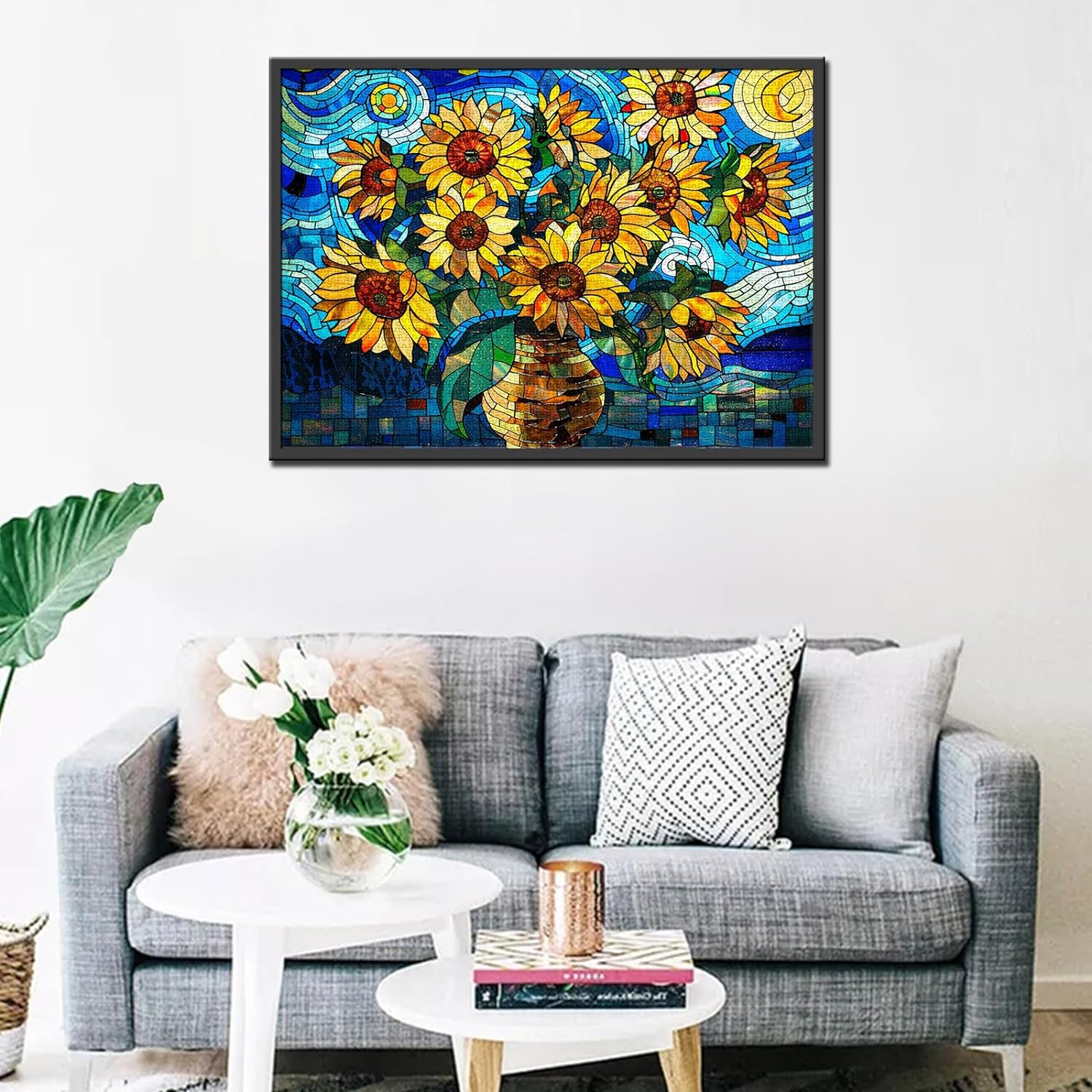 tucocoo-jigsaw-van-gogh-glasfenster-puzzle-1000-teile-blumen image 3