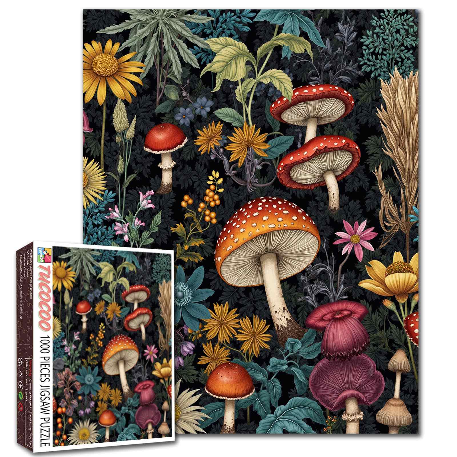 tucocoo-enchanted-forest-mushrooms-puzzle-1000-teile image 1