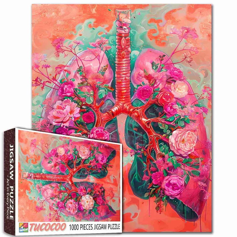 tucocoo-floral-lungs-puzzle-1000-teile-blumenmotiv image 1