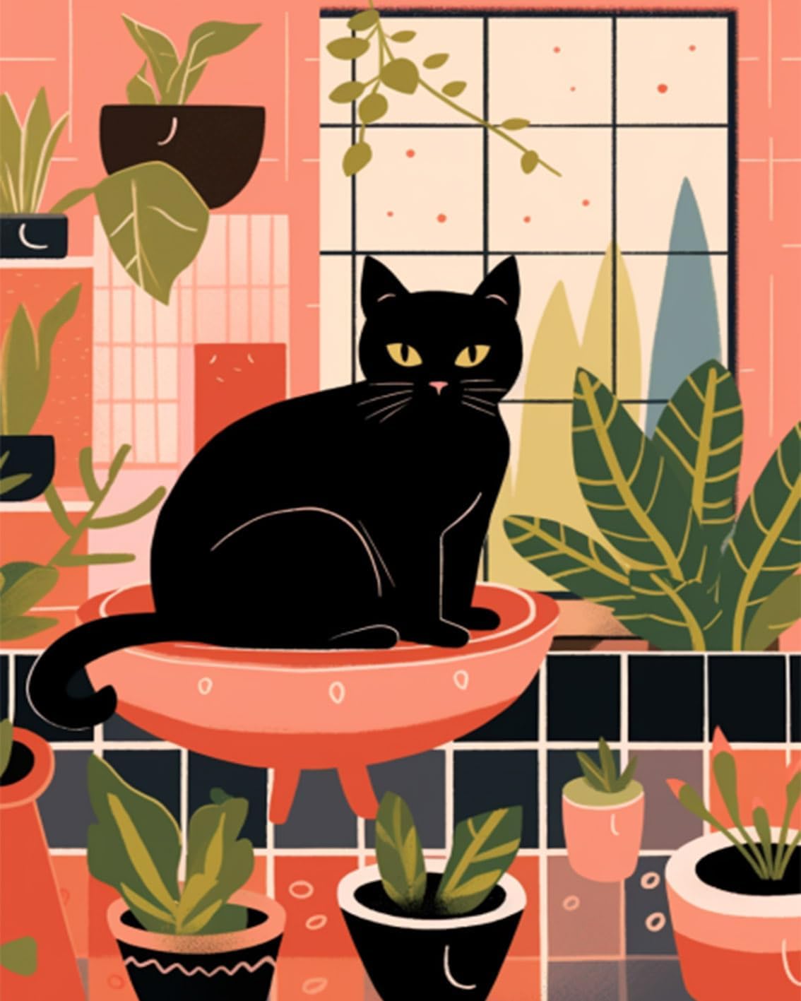 tucocoo-paint-by-numbers-black-cat-beside-sink-malen-nach-zahlen-katze image 2