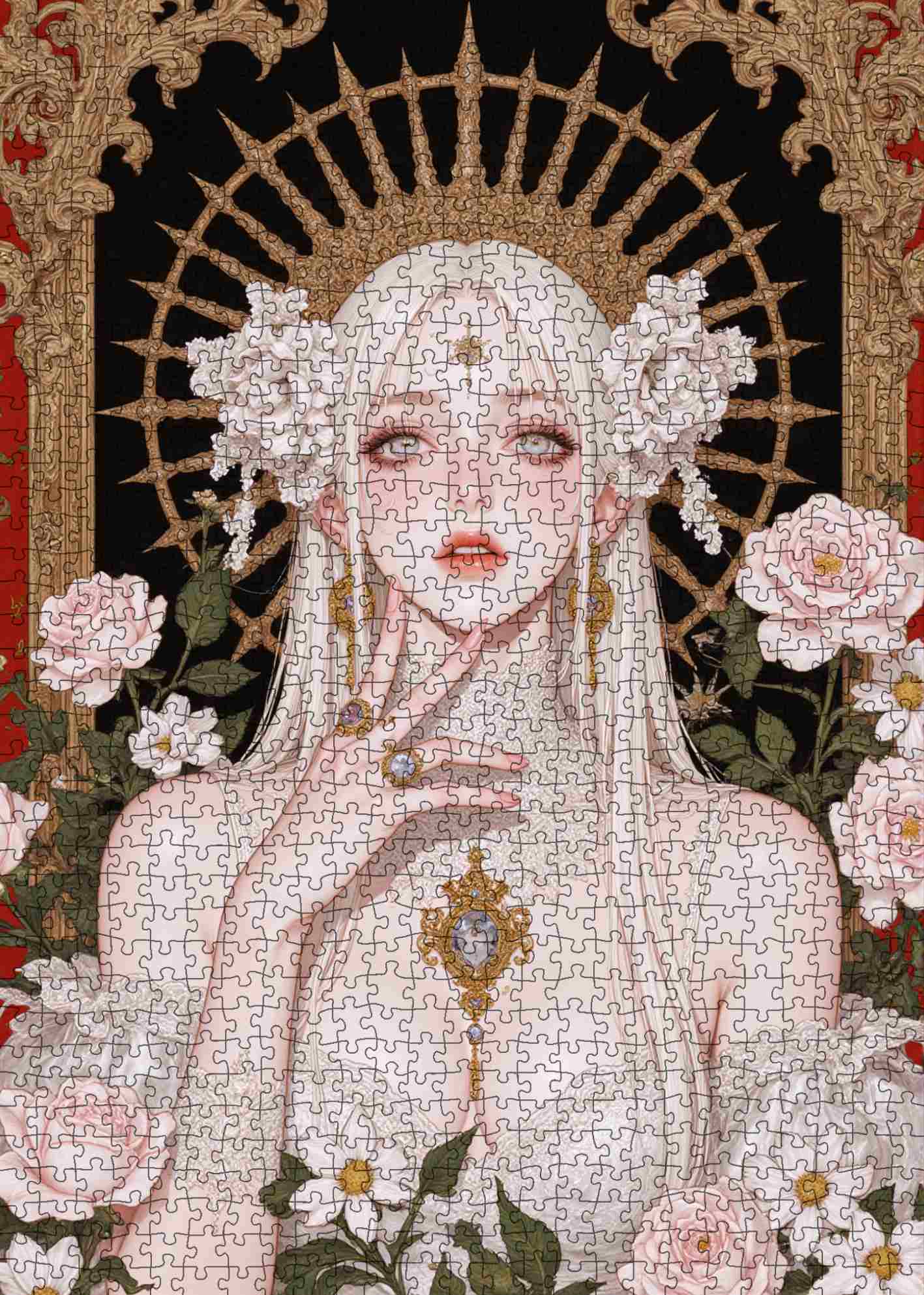 tucocoo-jigsaw-puzzles-regal-white-rose-princess-puzzle-1000-teile image 2