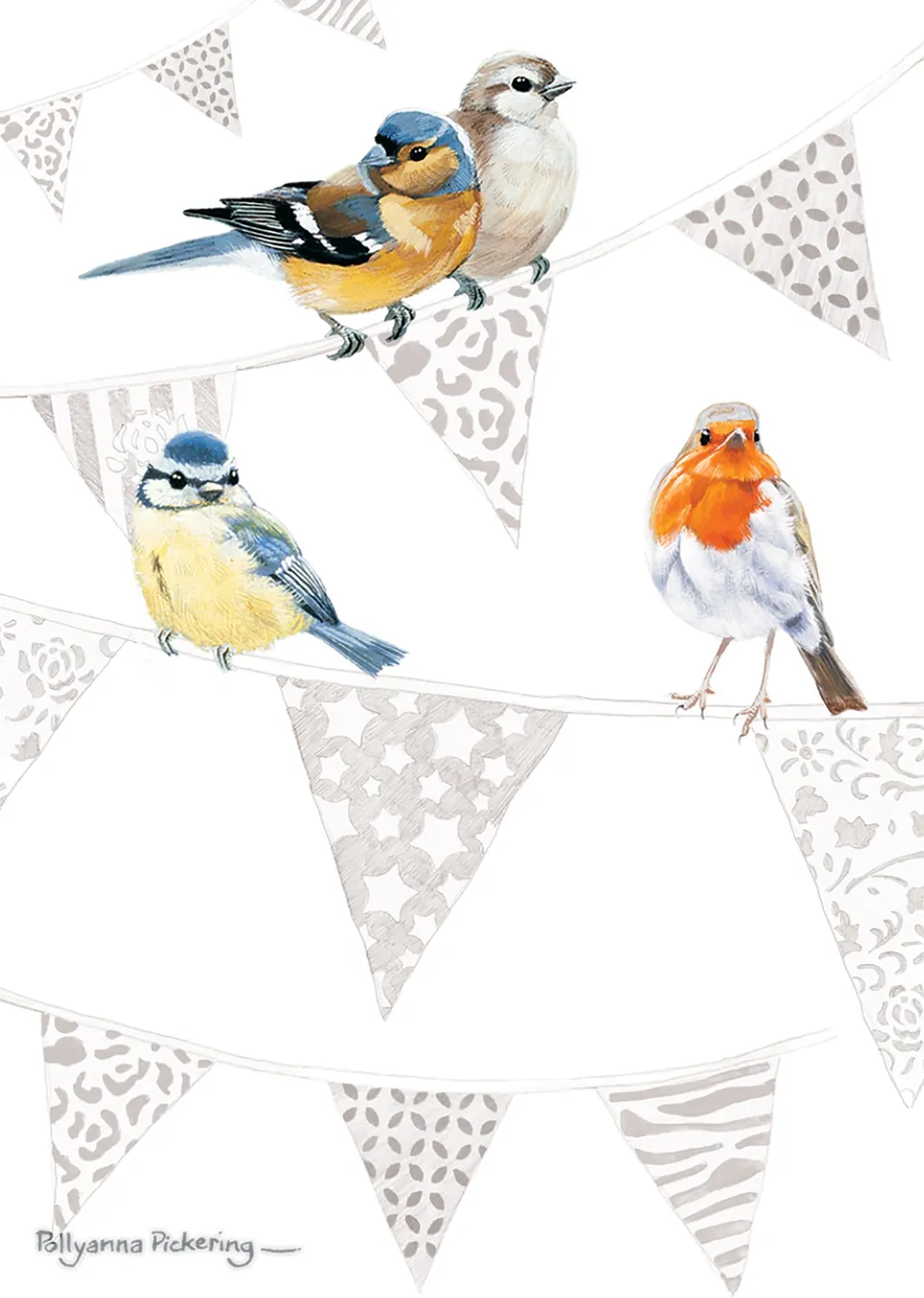 otter-house-mini-notecard-pack-birds-bunting-5-karten image 1