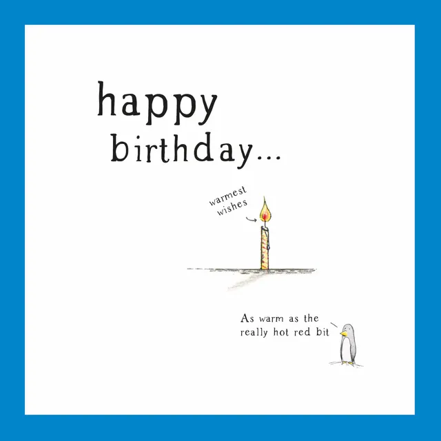 otter-house-alec-s-cards-kerze-grusskarte-pinguin-lustig image 1