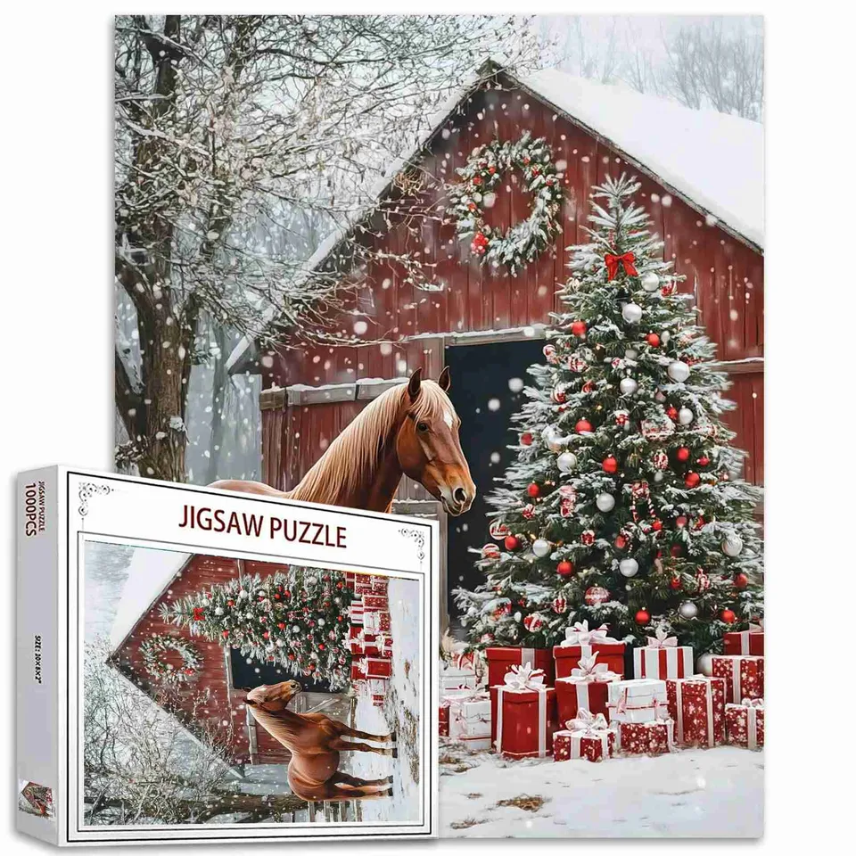 tucocoo-christmas-barn-puzzle-1000-teile-weihnachten image 1