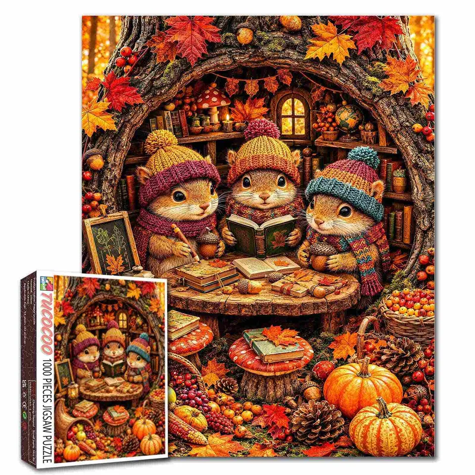 tucocoo-autumn-squirrel-puzzle-1000-teile-eichh-rnchen image 1