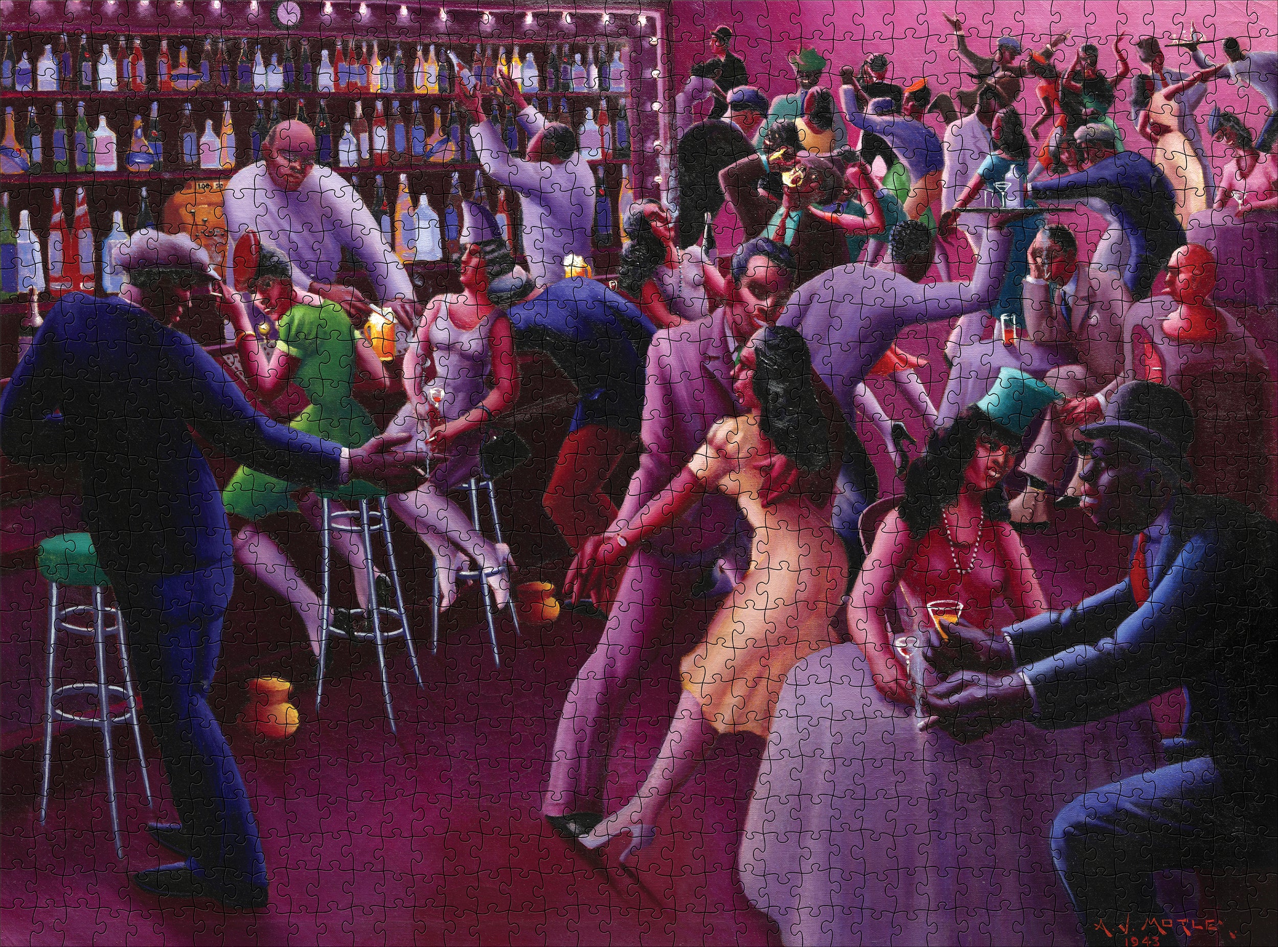 pomegranate-nightlife-1000-teile-puzzle-archibald-motley image 2