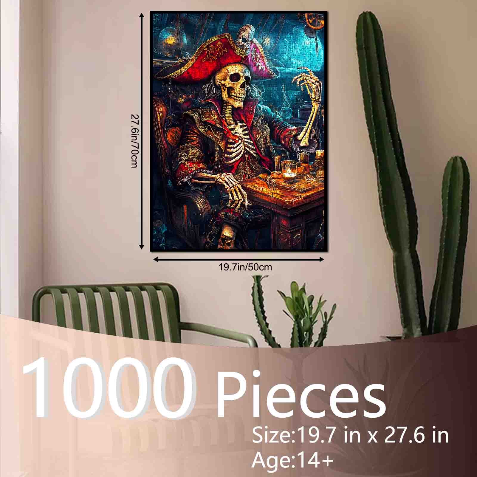tucocoo-skeleton-pirate-captain-treasure-cabin-puzzle-1000-teile image 5