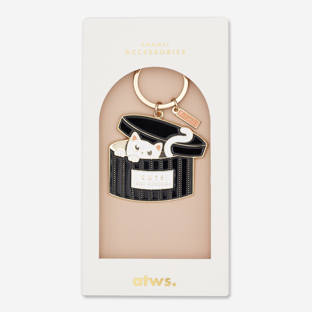 all-the-ways-to-say-cute-but-psycho-schl-sselanh-nger-gold-emaille image 1