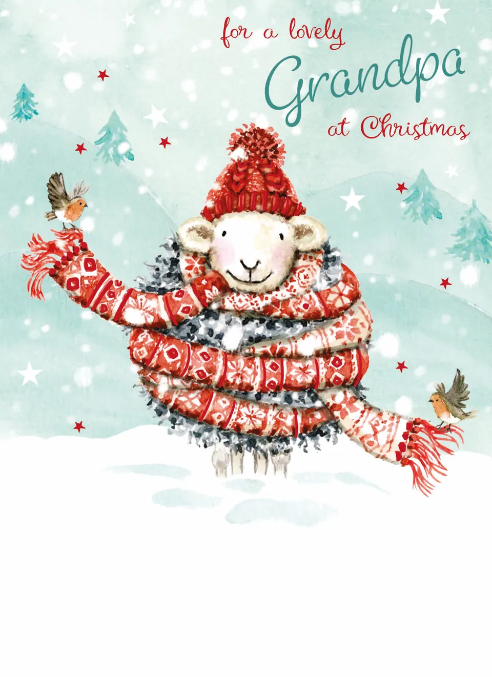 otter-house-weihnachtskarte-opa-schaf-einzelkarte image 1
