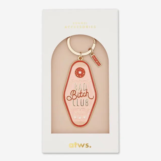 all-the-ways-to-say-bad-bitch-club-schl-sselanh-nger-emaille-gold image 1