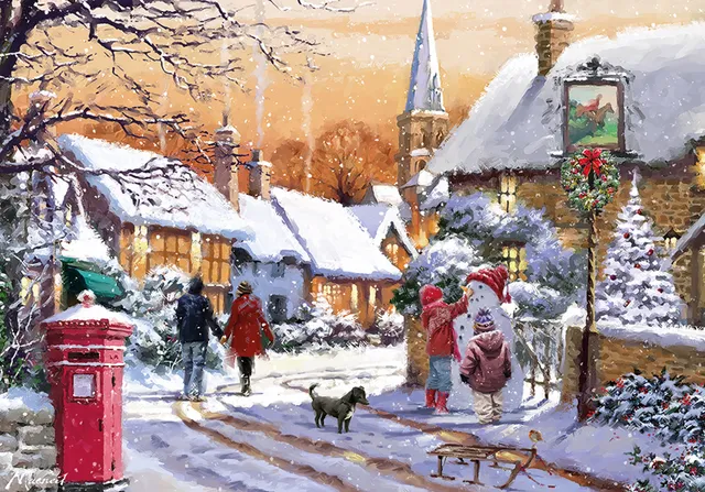 otter-house-sunset-stroll-puzzle-500-teile-winterdorf image 1