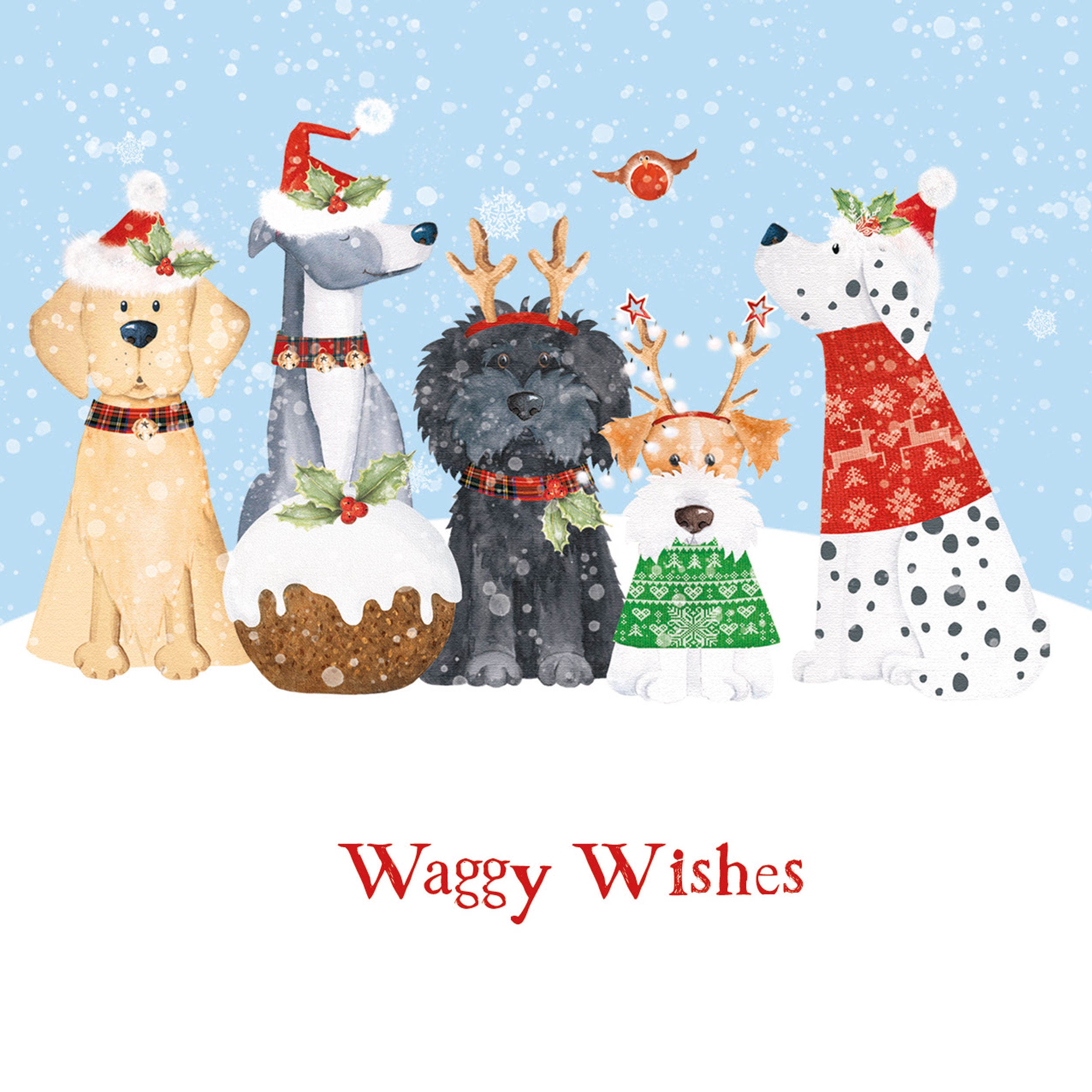 otter-house-waggy-wishes-weihnachtskarten-10er-pack-charity image 1