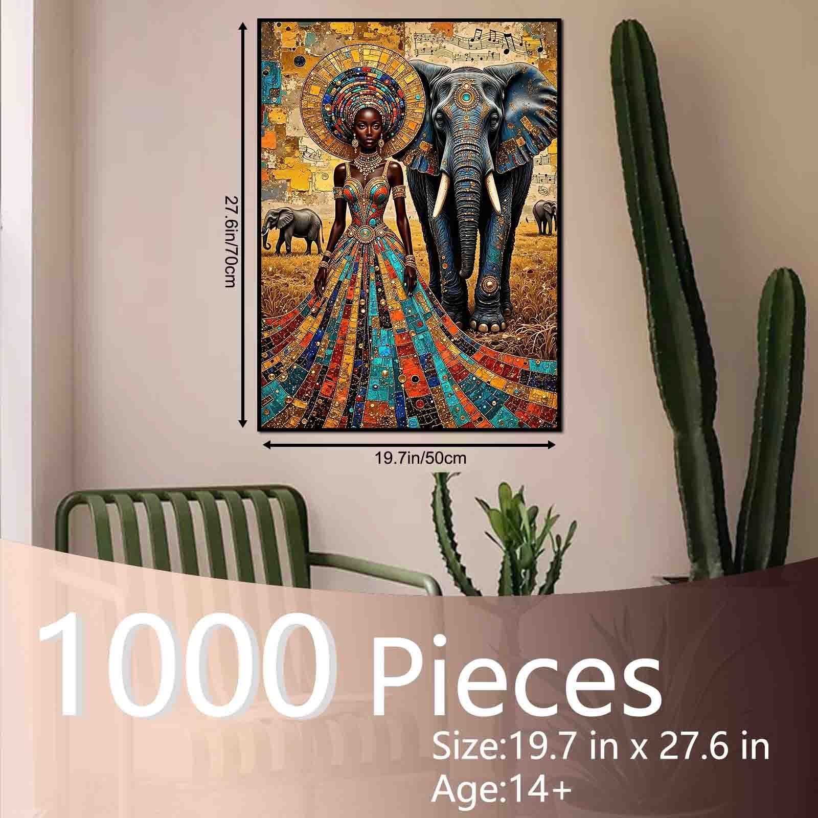 tucocoo-jigsaw-puzzles-african-queen-elephant-puzzle-1000-teile image 5