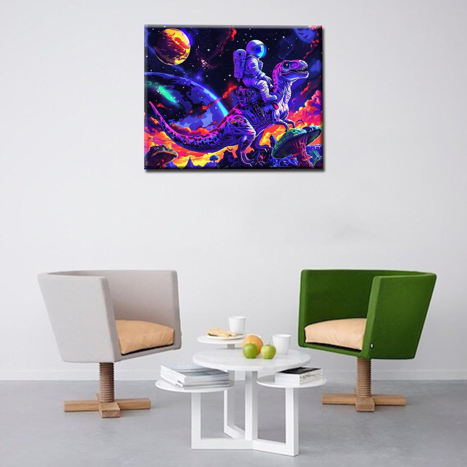 tucocoo-paint-by-numbers-astronaut-dinosaurier-malen-nach-zahlen-40x50 image 2