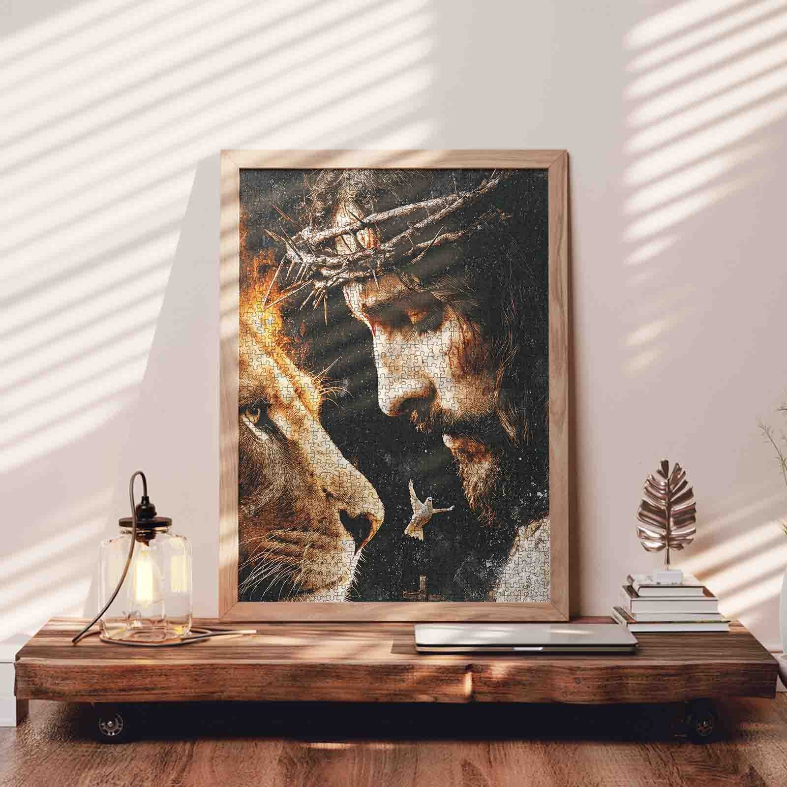 tucocoo-jesus-and-lion-puzzle-1000-teile-glaube image 3