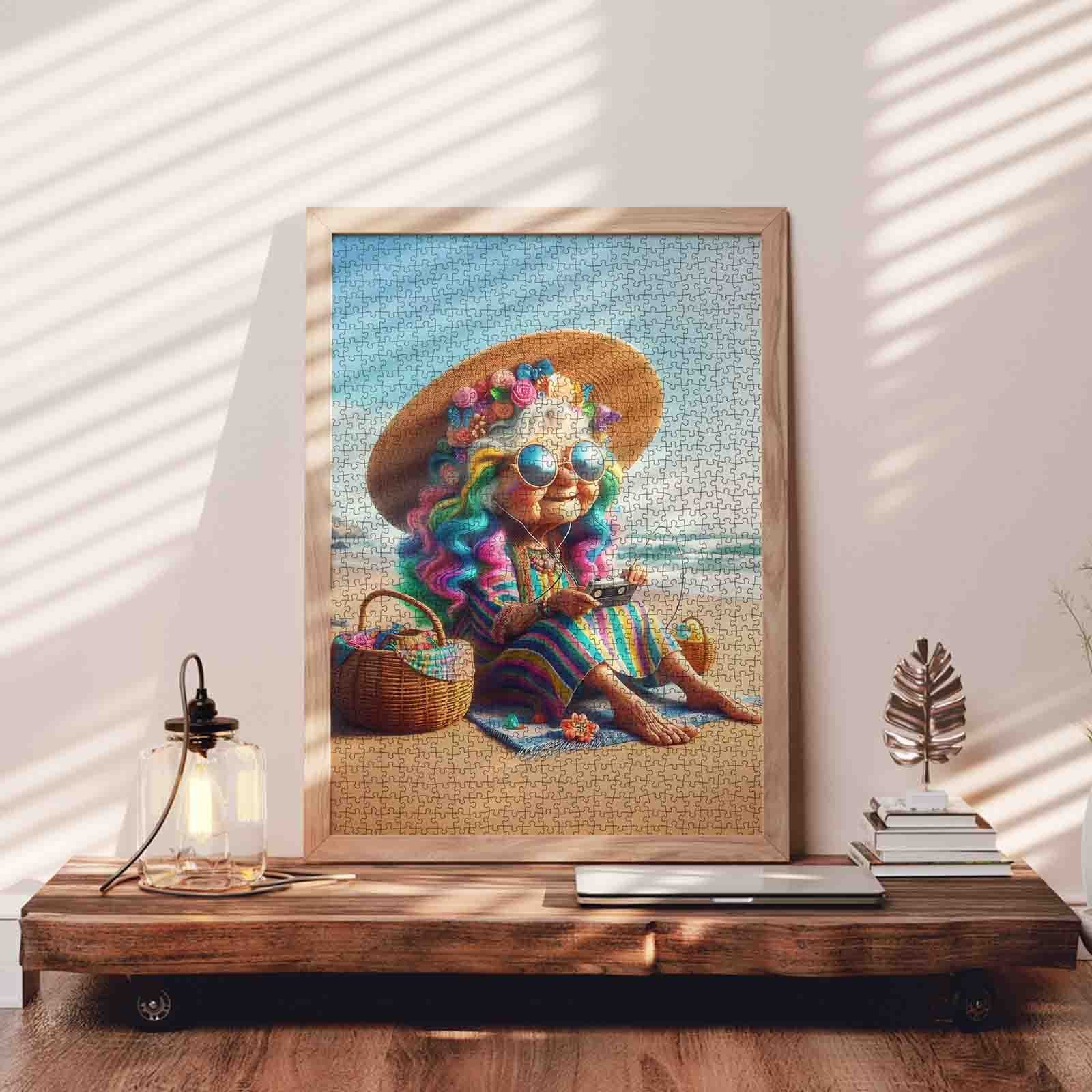 tucocoo-jigsaw-puzzles-oma-puzzle-1000-teile-strand-sommer image 3