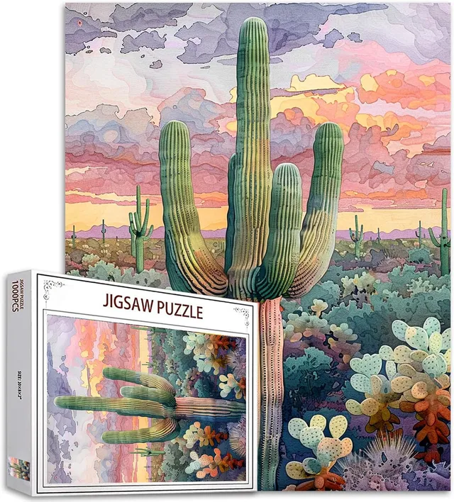 tucocoo-saguaro-kaktus-puzzle-1000-teile-stillleben image 1