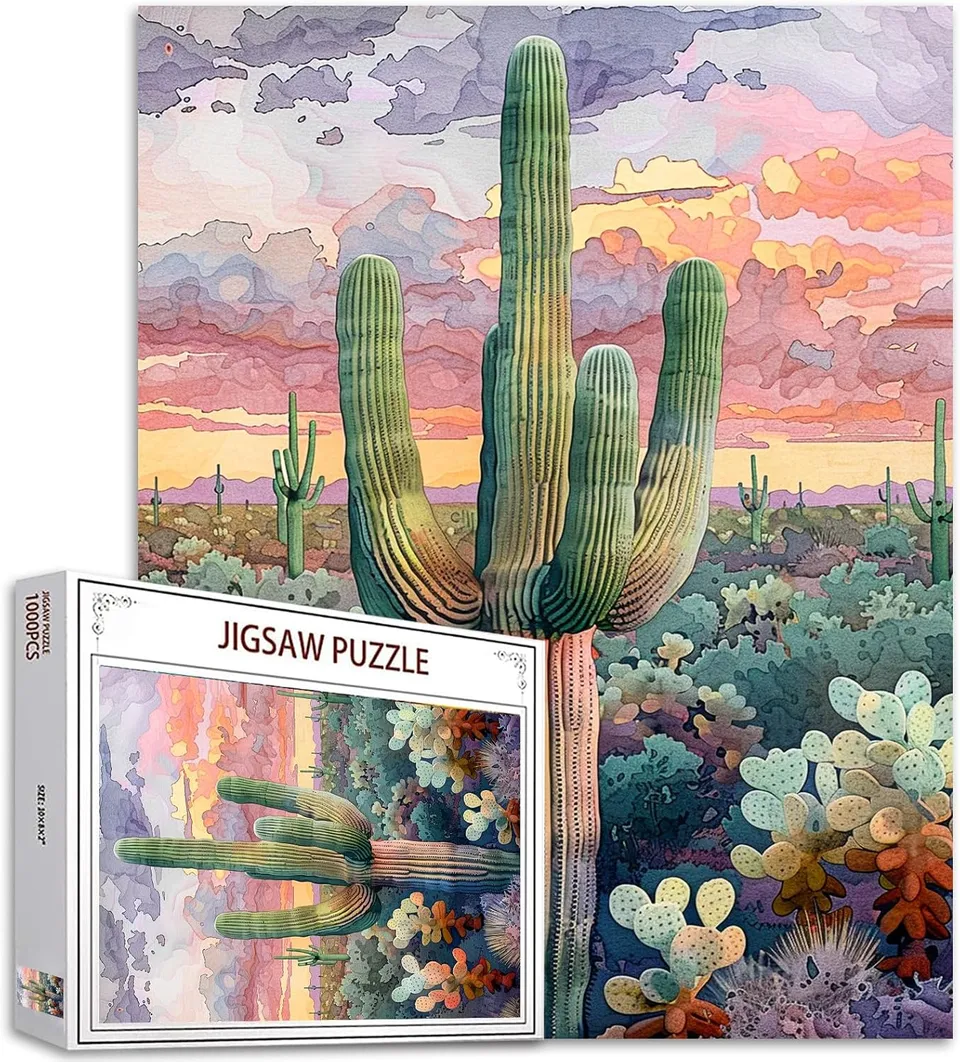 tucocoo-saguaro-kaktus-puzzle-1000-teile-stillleben image 1