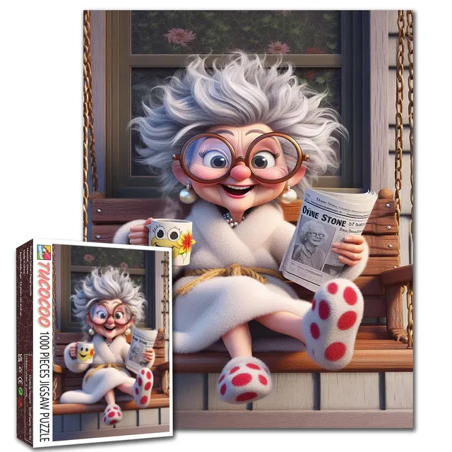 tucocoo-jigsaw-puzzles-cozy-morning-granny-reading-puzzle-1000-teile image 1