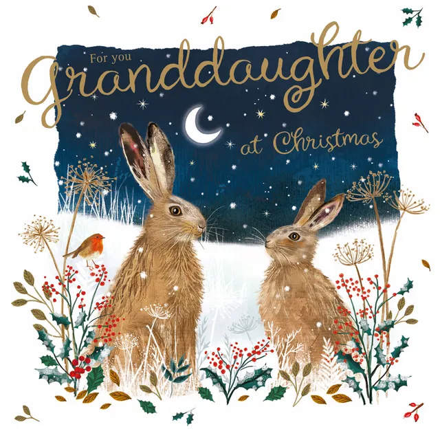 otter-house-christmas-two-hares-weihnachtskarte-enkelin image 1
