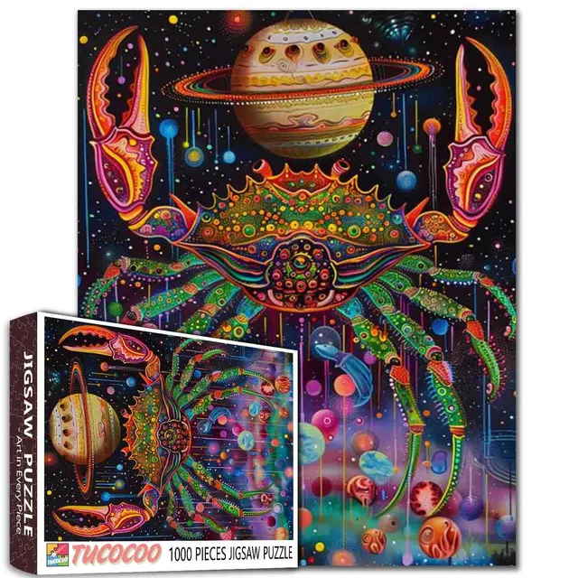 tucocoo-cosmic-crab-puzzle-1000-teile-krabbe-im-weltraum image 1