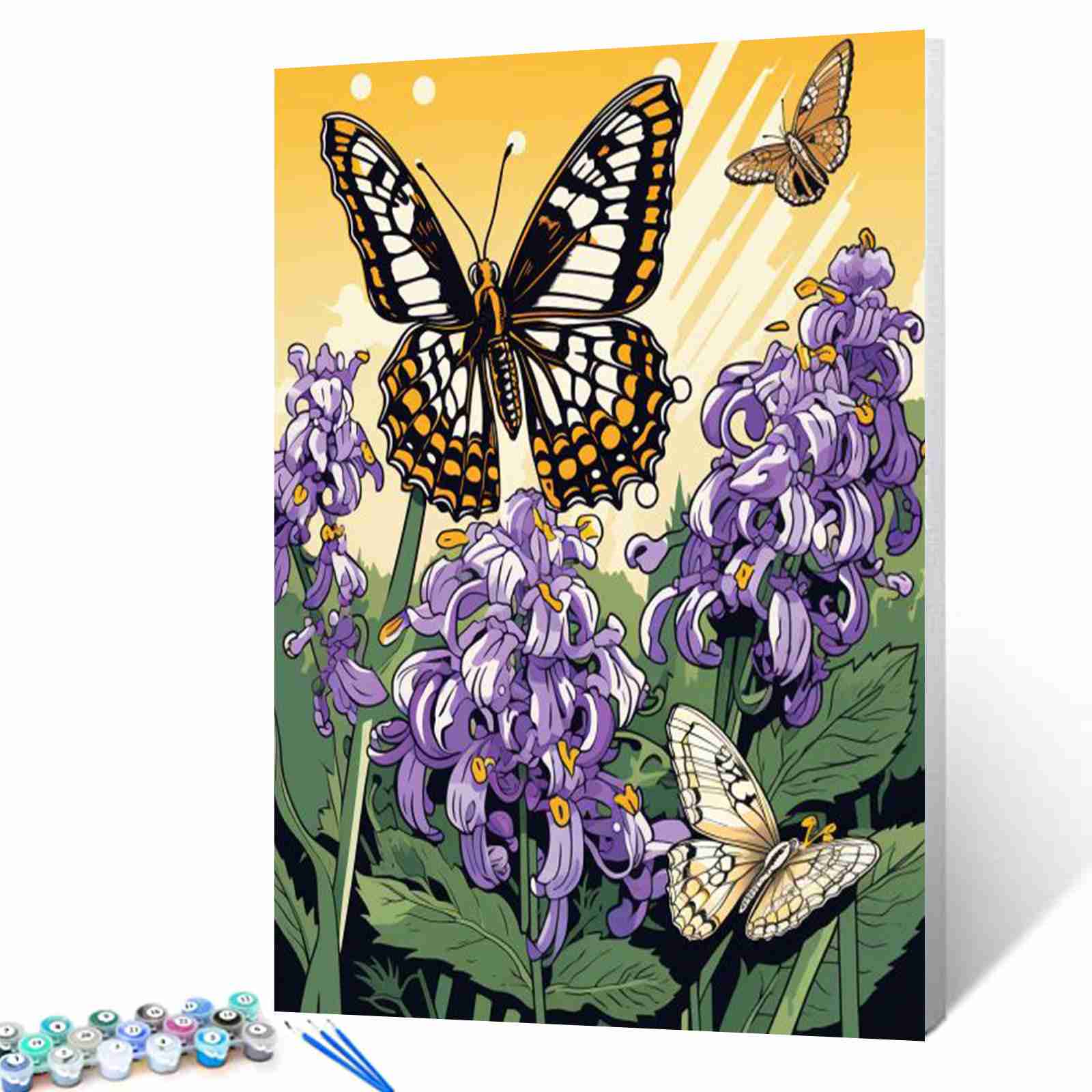 tucocoo-paint-by-numbers-butterfly-flowers-malen-nach-zahlen-40x50 image 1