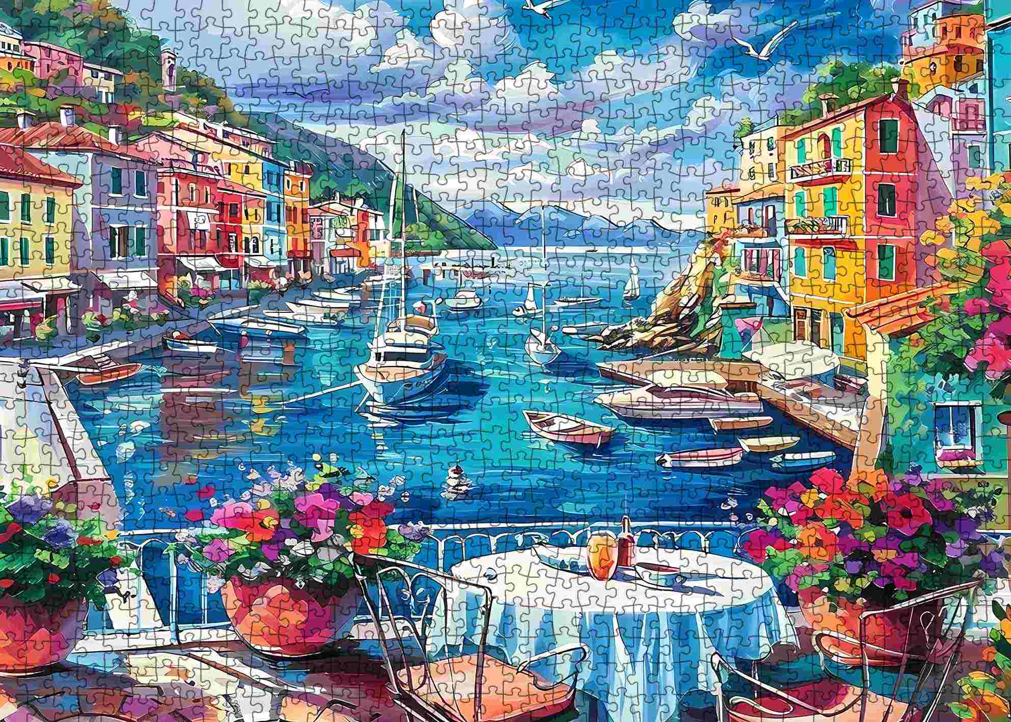 tucocoo-summer-port-puzzle-1000-teile-hafen-landschaft image 2