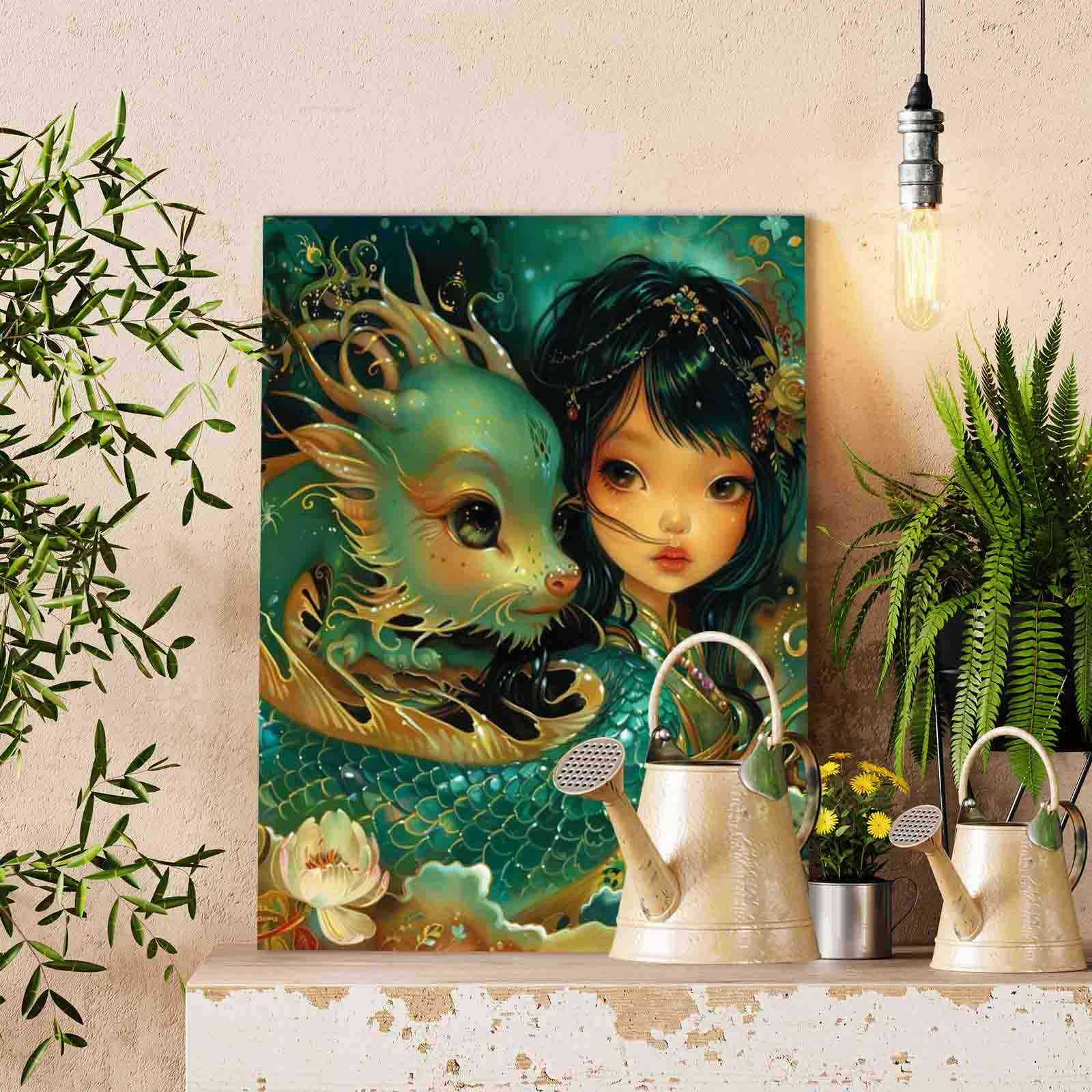 tucocoo-paint-by-numbers-girl-and-dragon-spirit-malen-nach-zahlen-40x50 image 2