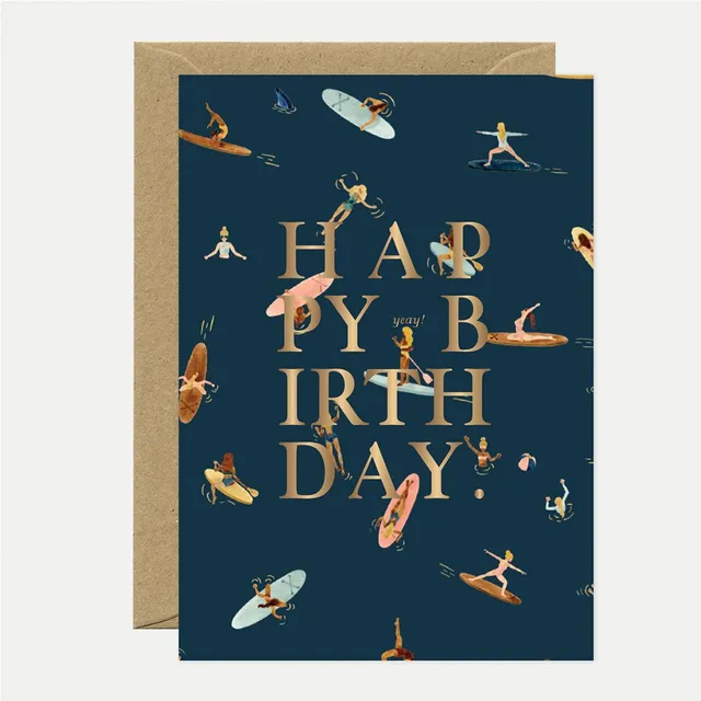 all-the-ways-to-say-paddle-girls-gru-karte-geburtstag-gold-a6 image 1
