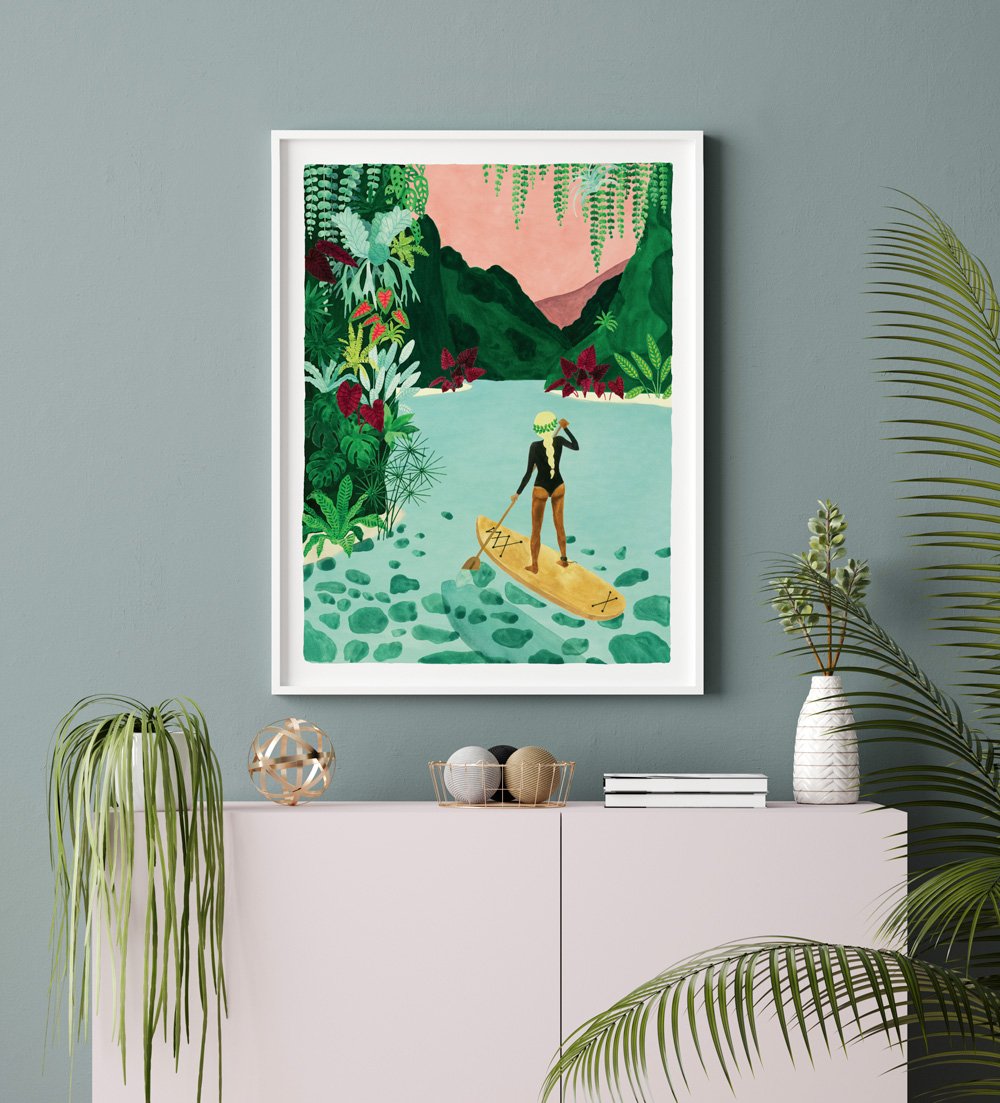 all-the-ways-to-say-paddle-girl-poster-50x70-aquarell image 2