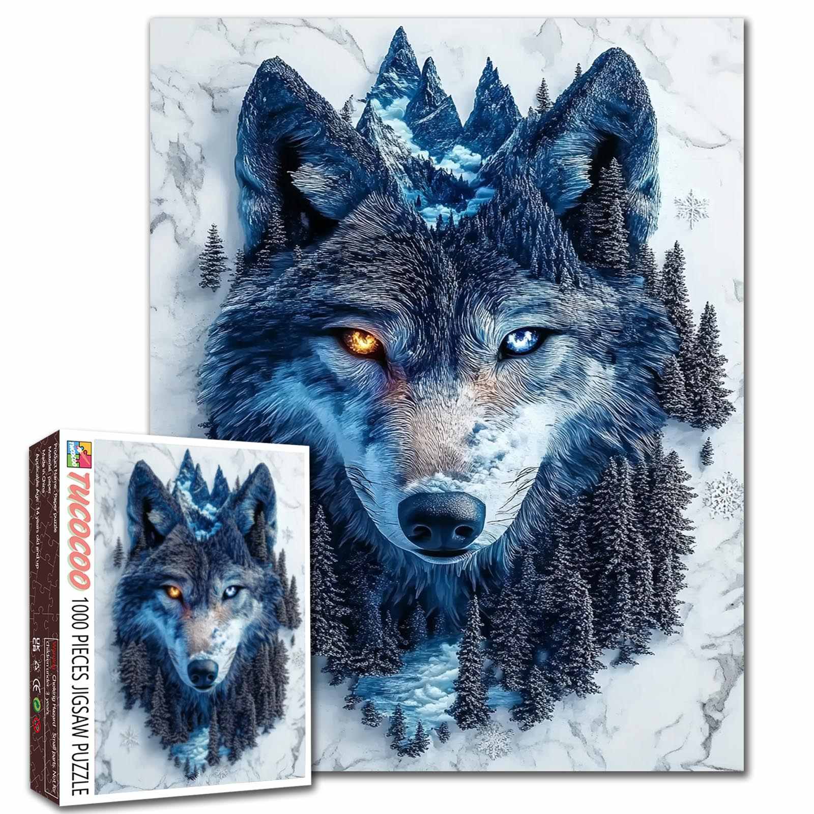 tucocoo-mystic-blue-wolf-puzzle-1000-teile-wolf image 1