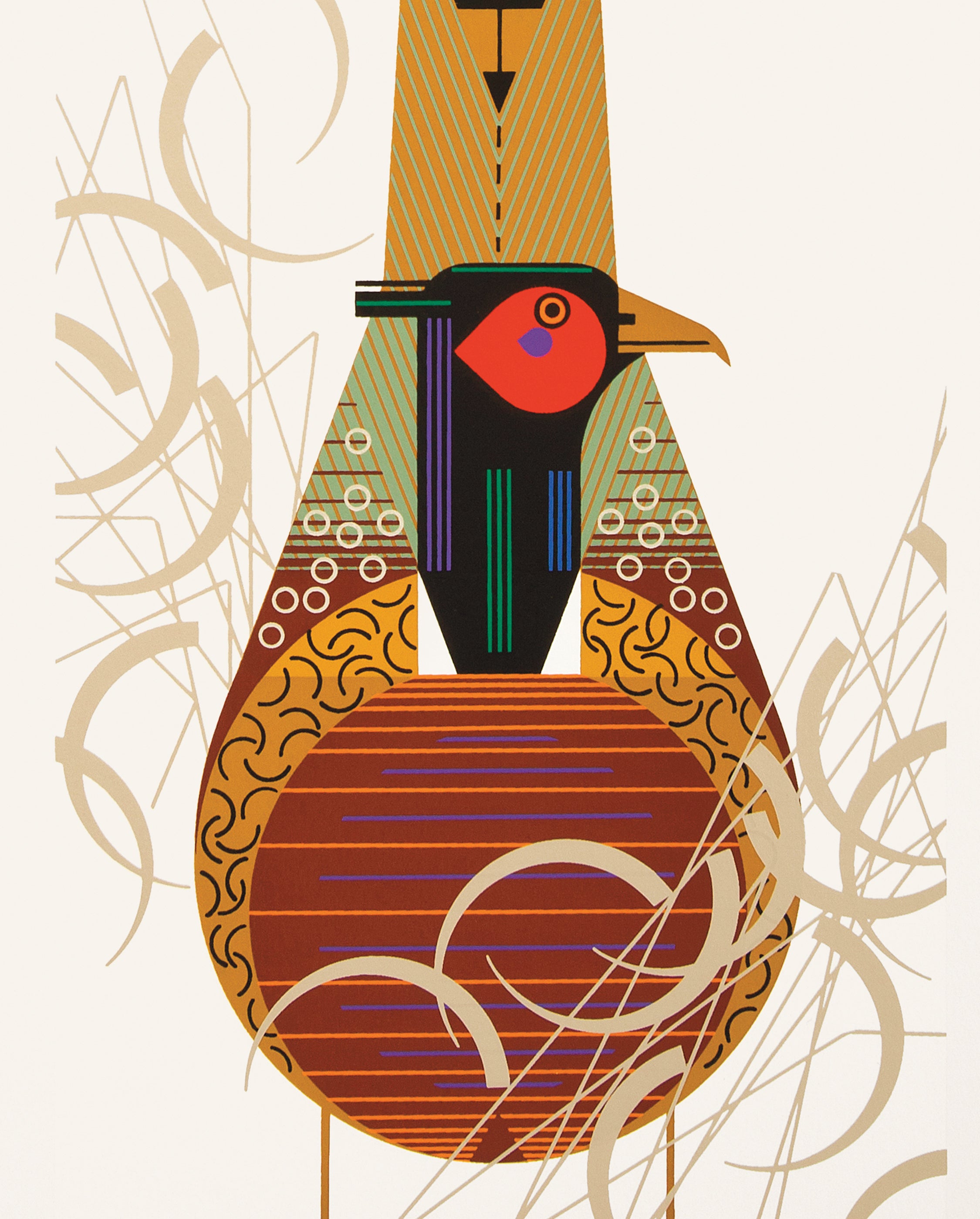 pomegranate-charley-harper-phancy-pheathers-lesezeichen-v-gel image 2
