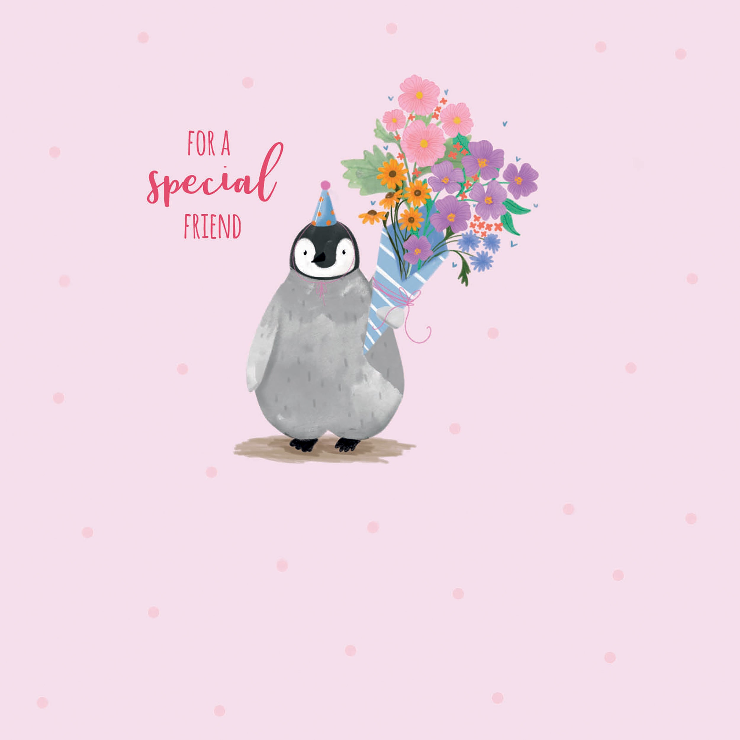 otter-house-party-animals-pinguin-geburtstagskarte-blumen image 1