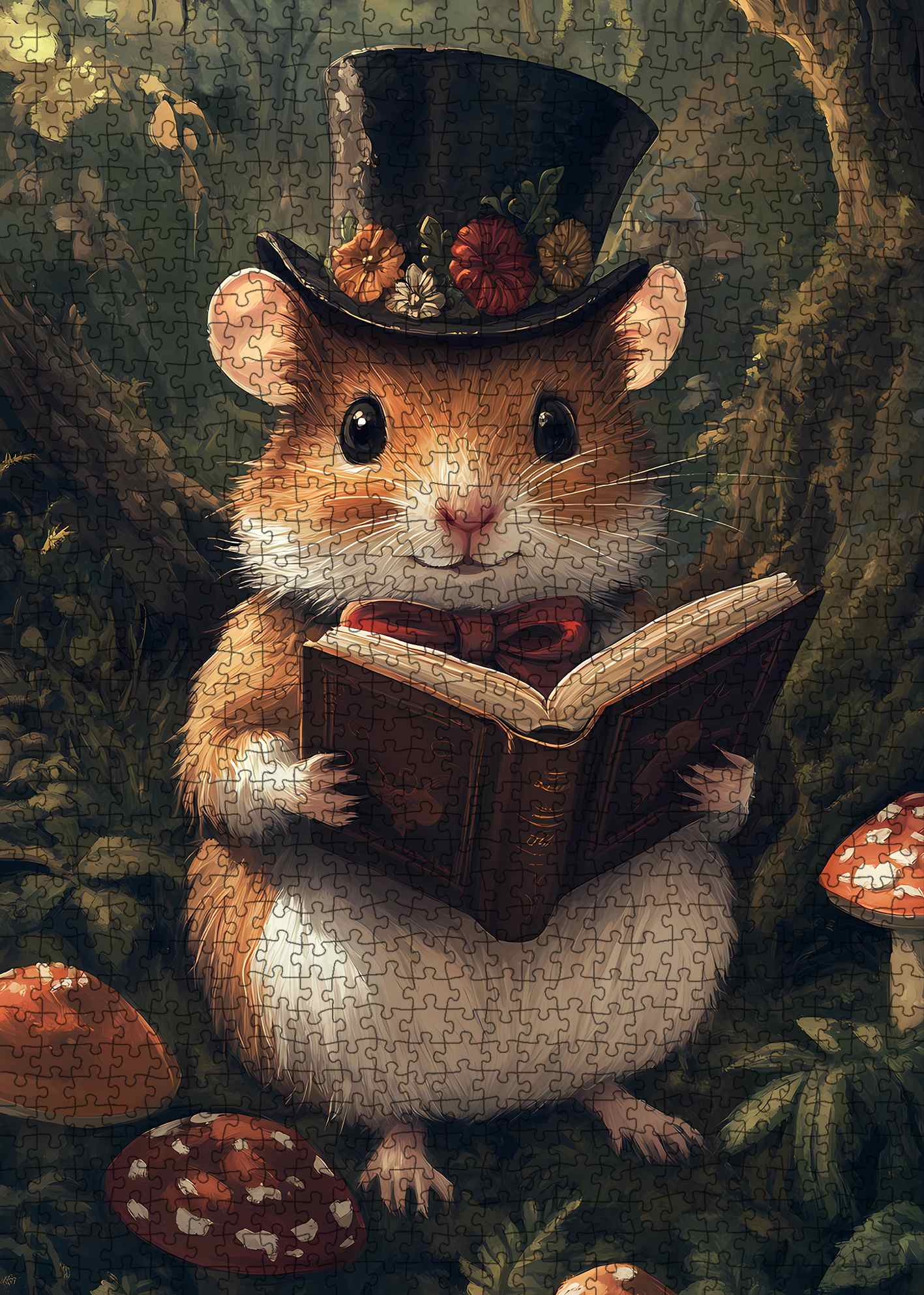 tucocoo-wise-forest-scholar-mouse-puzzle-1000-teile-waldmaus image 2